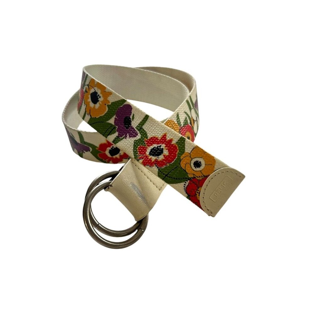 Coated Web Honey Bee Floral Belt D-ring Closure Gigi’s